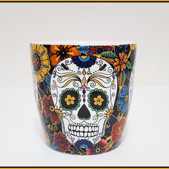 NEW RARE Williams Sonoma Halloween Day of the Dead Mug 14.75 OZ Porcelain - Picture 4 of 5
